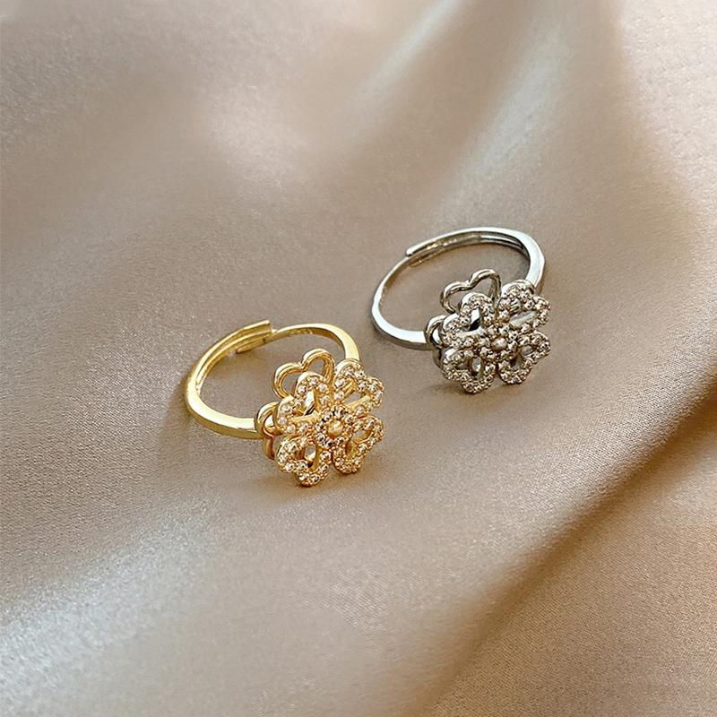 Vierbladige klaver Roterende Ring