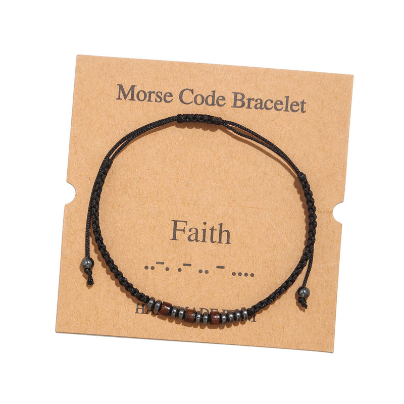 Morse code paar armband