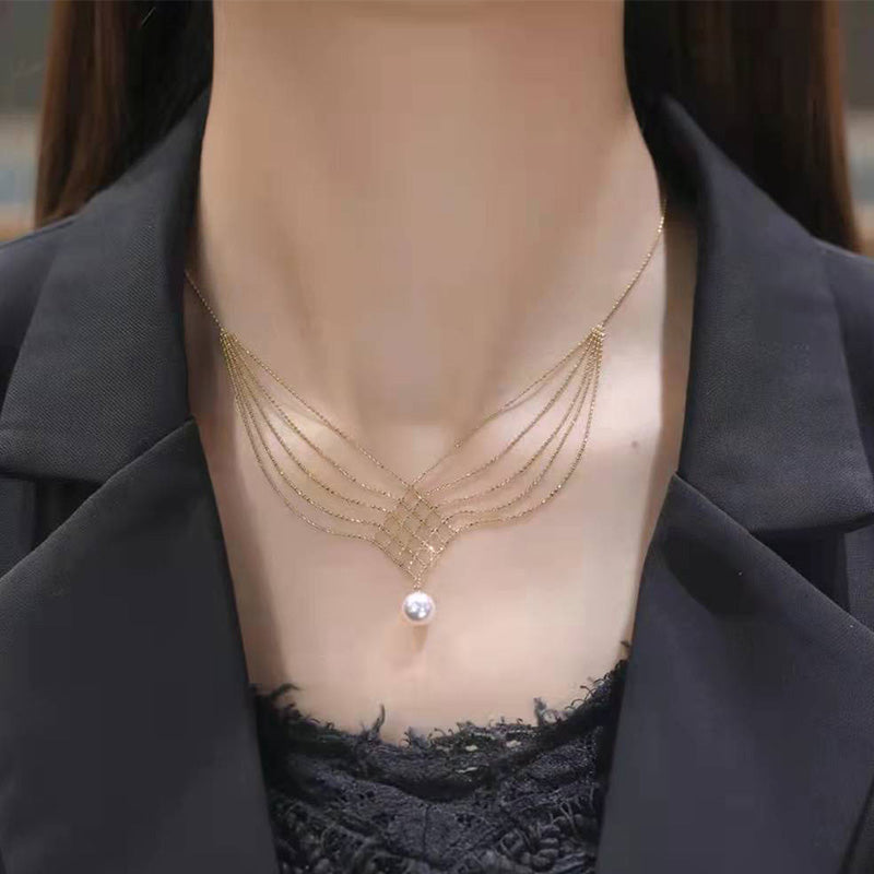 Parel hanger kruis ketting