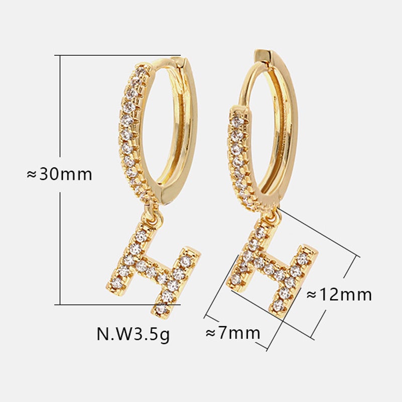 Alfabet Hoepel Oorbellen