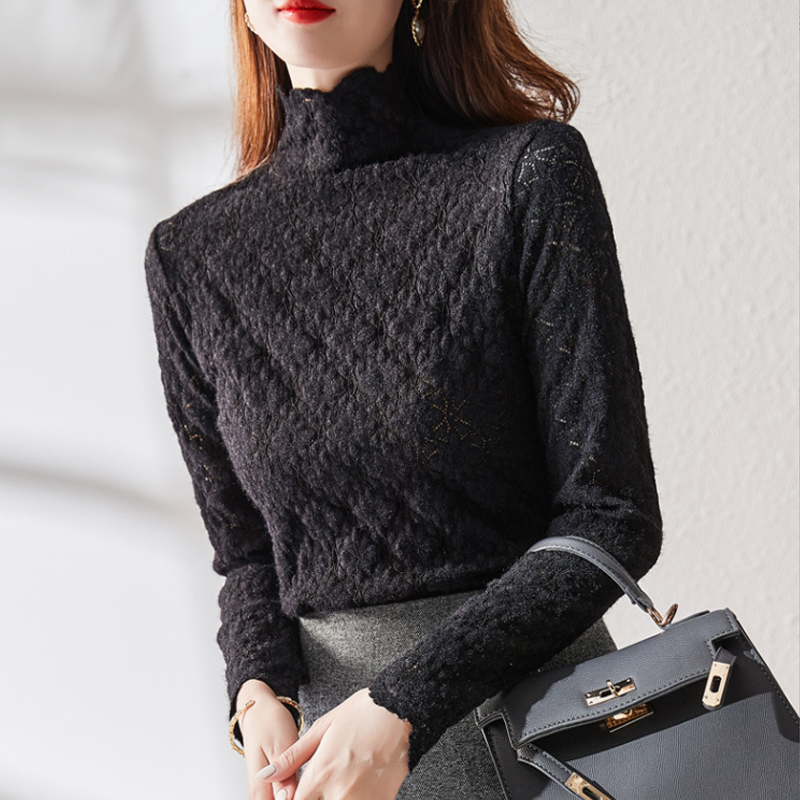 Bloeiend overhemd met kanten bloemen