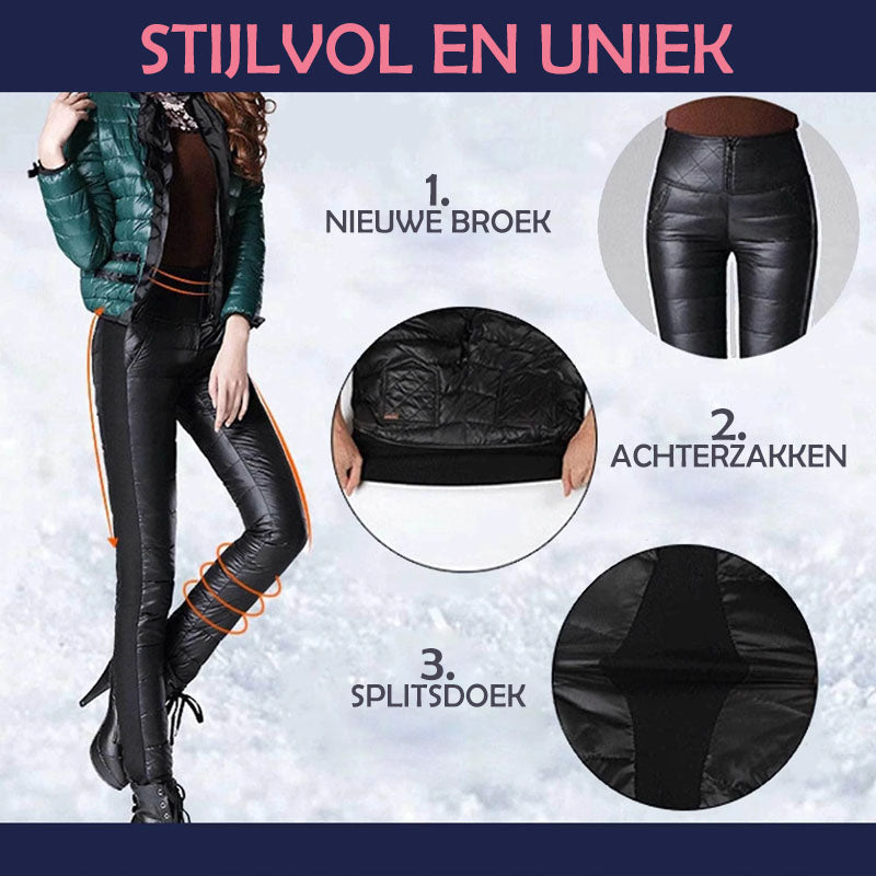 Donsbroek met hoge taille voor dames