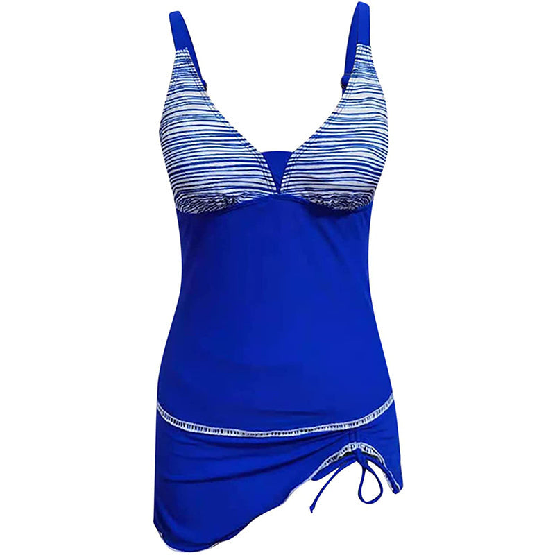 Badpak met gestreepte print