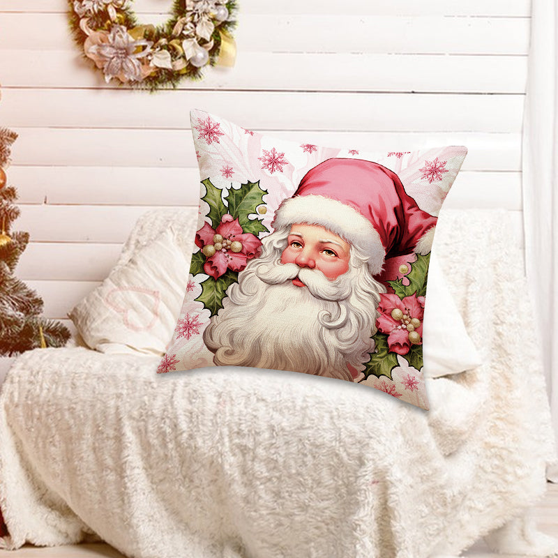 Roze kerstkussenslopen