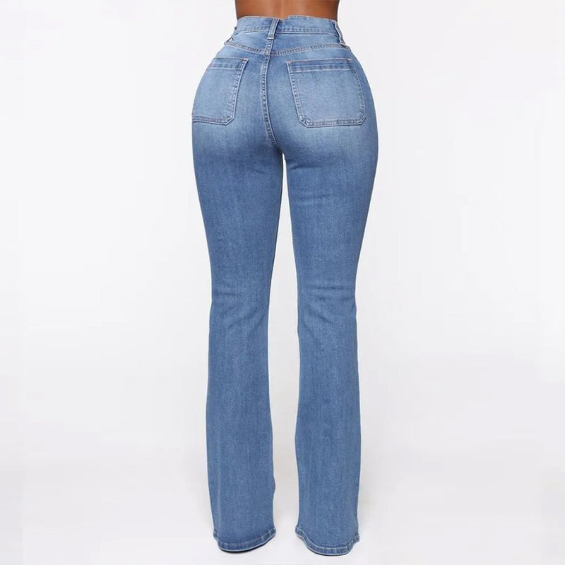 Flare-jeans met hoge taille