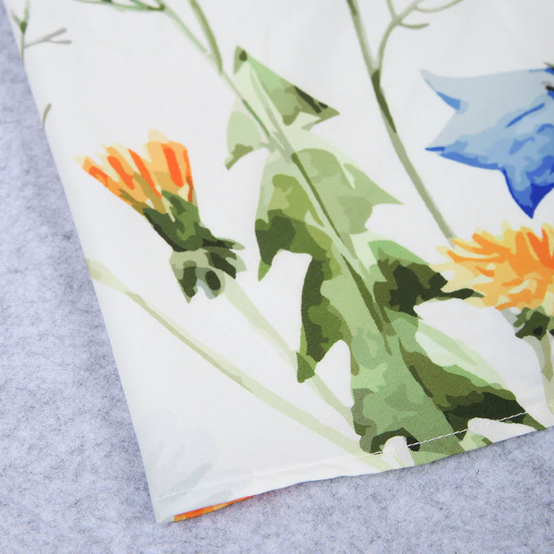 Voorverkoop>Casual jurk met ronde hals en print