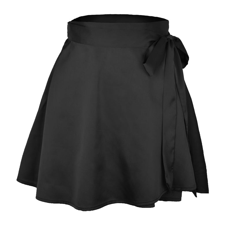Chiffon satijnen wikkelrok