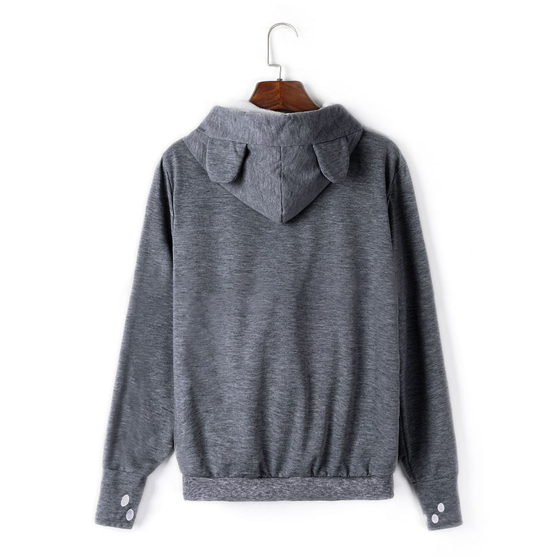 Hoodie met voorvak voor huisdieren