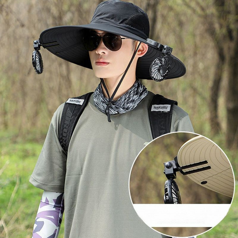Brede Rand Solar Fan Outdoor Visserij Hoed