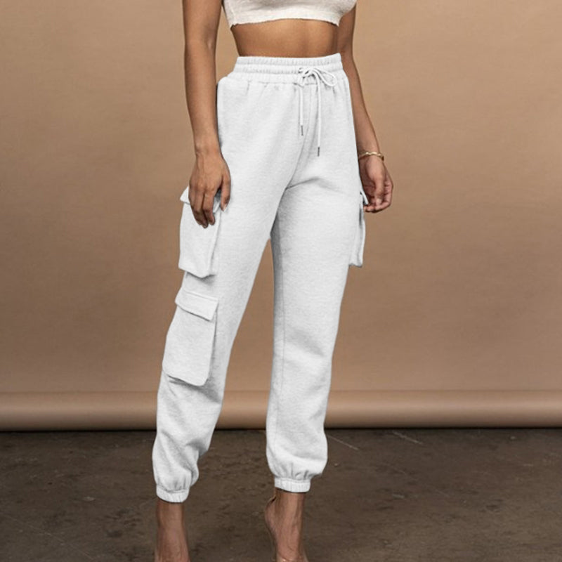 Casual joggingbroek en tanktoppak in effen kleur