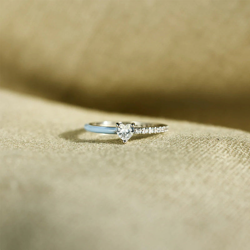 Aan mijn dochter - Gesneden Halve Emaille Ring