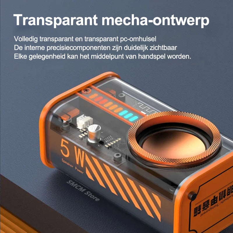 Transparante Mecha draadloze Bluetooth-luidspreker