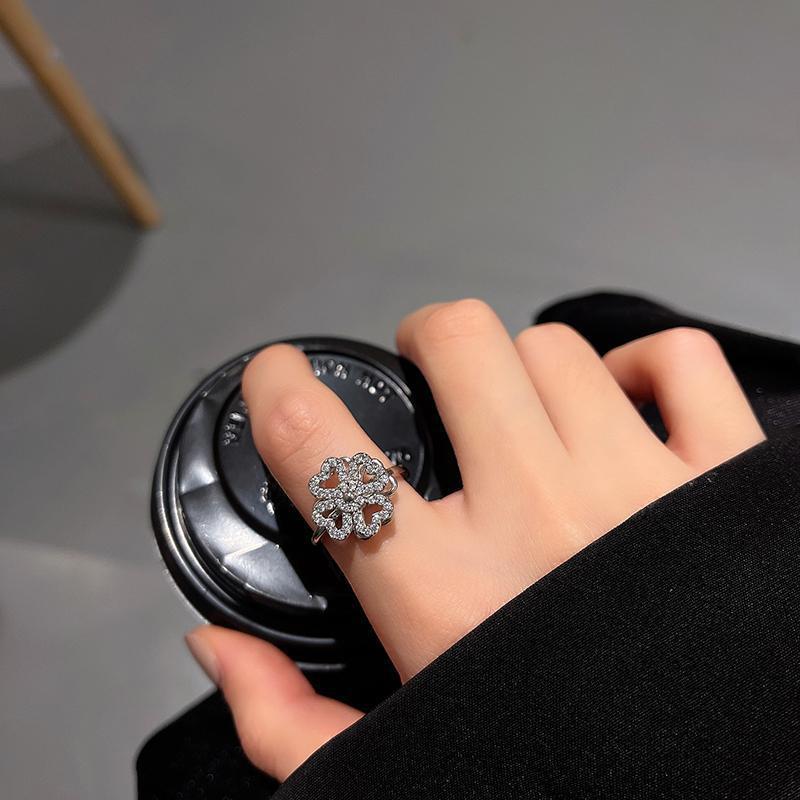 Vierbladige klaver Roterende Ring