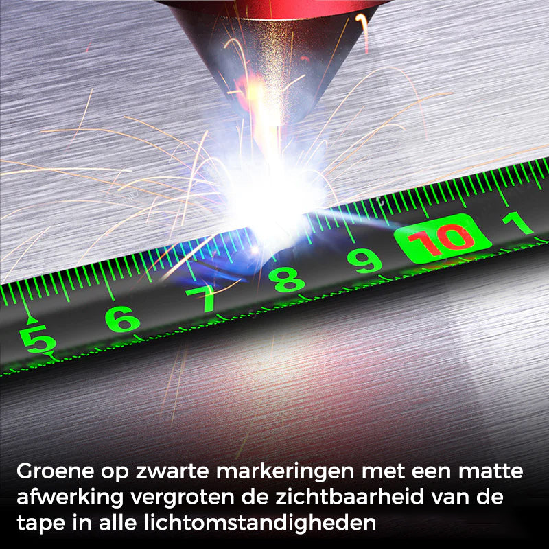 Fluorescerend stalen meetlint