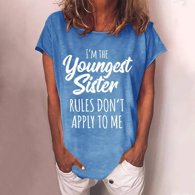 T-shirt voor het maken van regels voor zusterschap