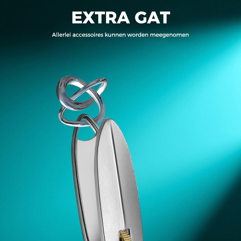 Stainless Steel Nail Clipper with Ring Lock