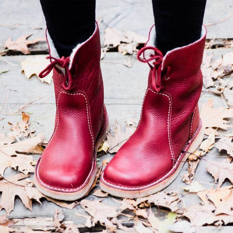 Dameslaarzen met ronde neus