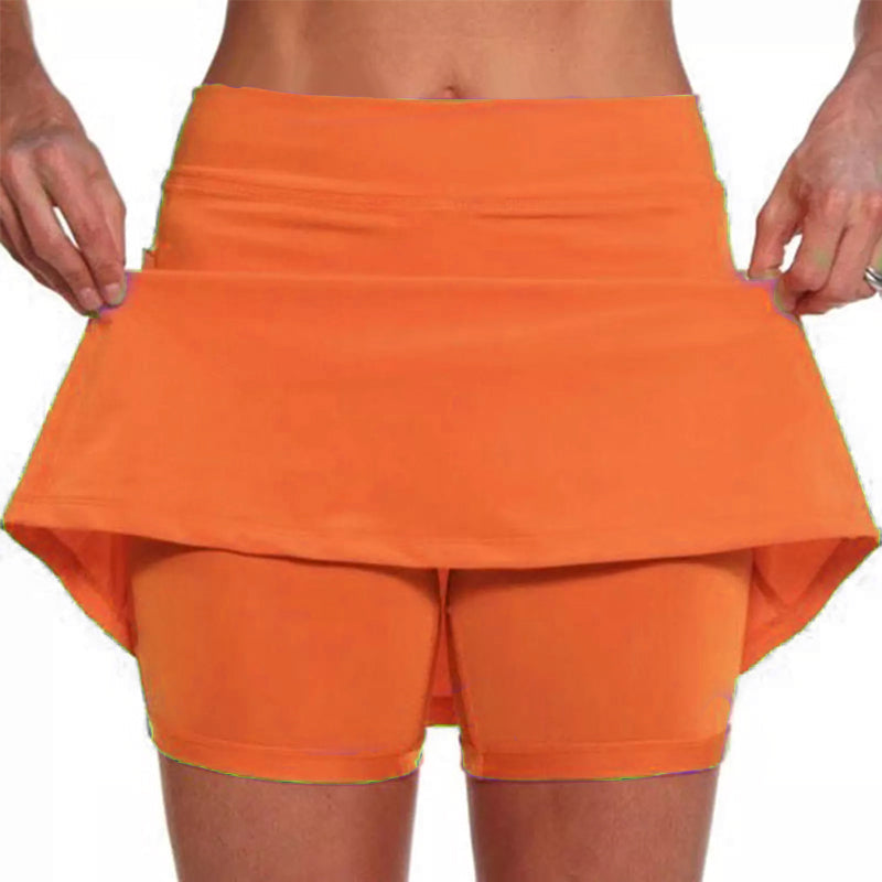 Effen gekleurde culotte met medium taille