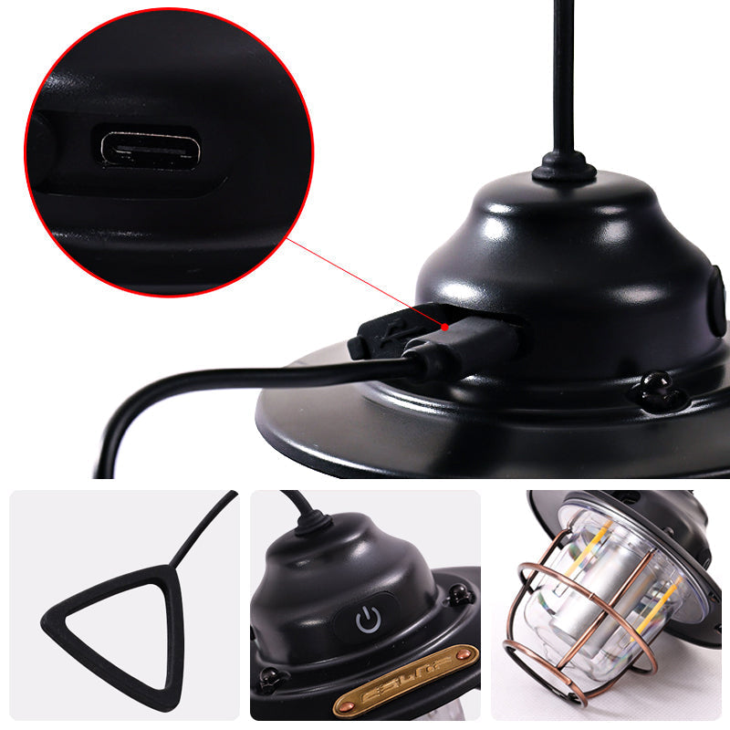 Retro waterdichte LED-kampeerlamp