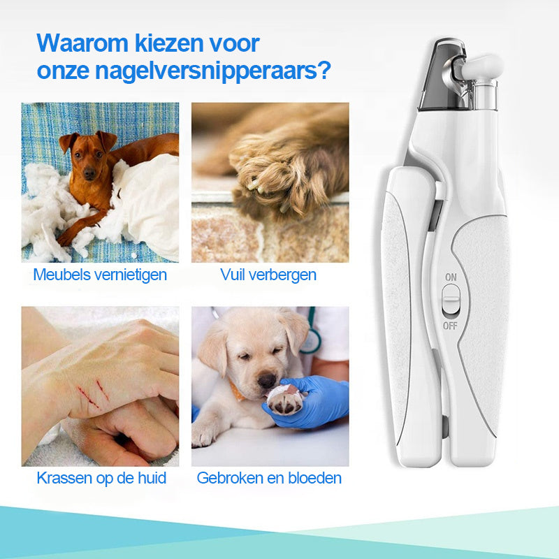 Professionele LED-licht nagelknipper voor huisdieren