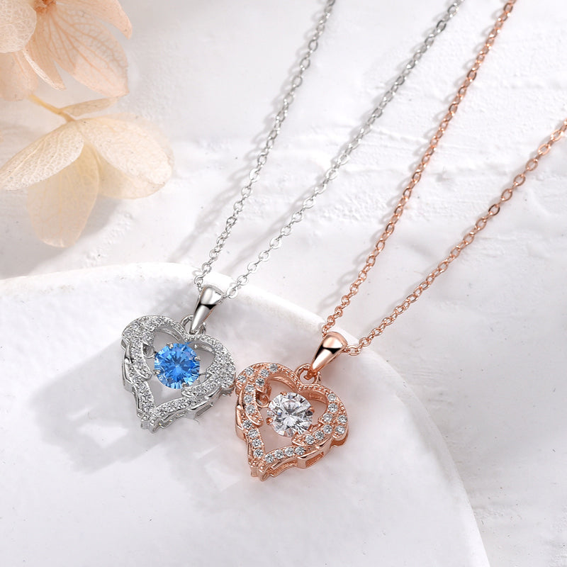 Sprankelende zirkonia hart ketting