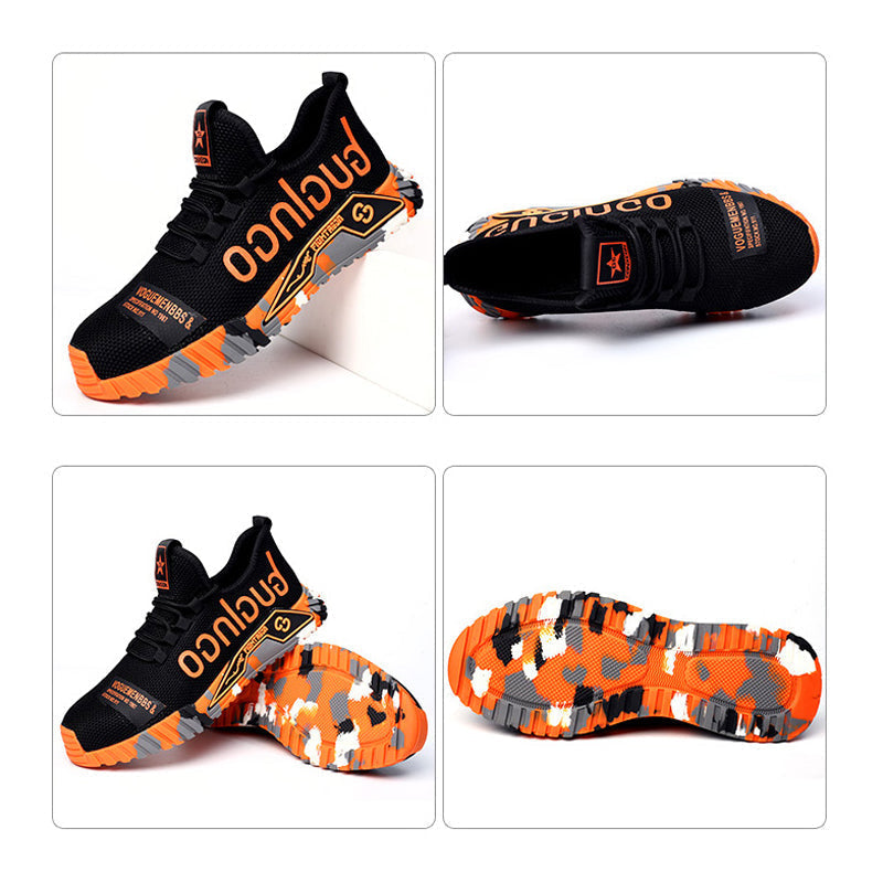 Ademende lichtgewicht sneakers met stalen neus