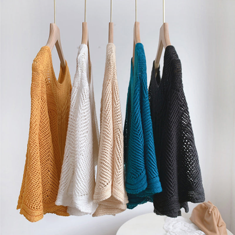 Gebreide zon werende ijszijden sjaal