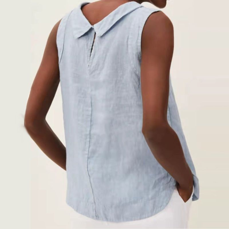 Casual mouwloze tanktop in effen kleur