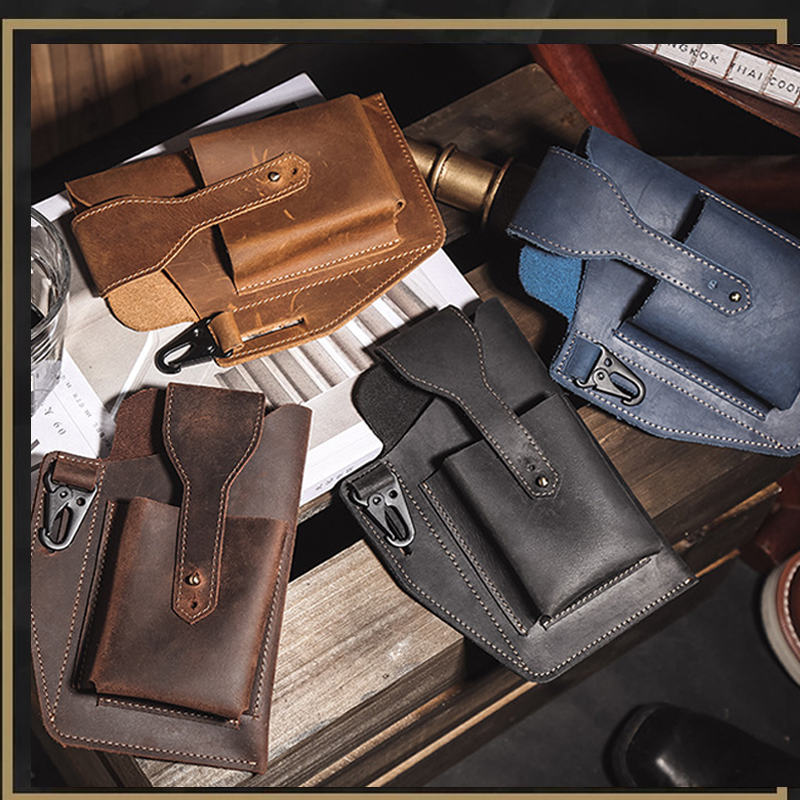 Herentas met retro riem en taille