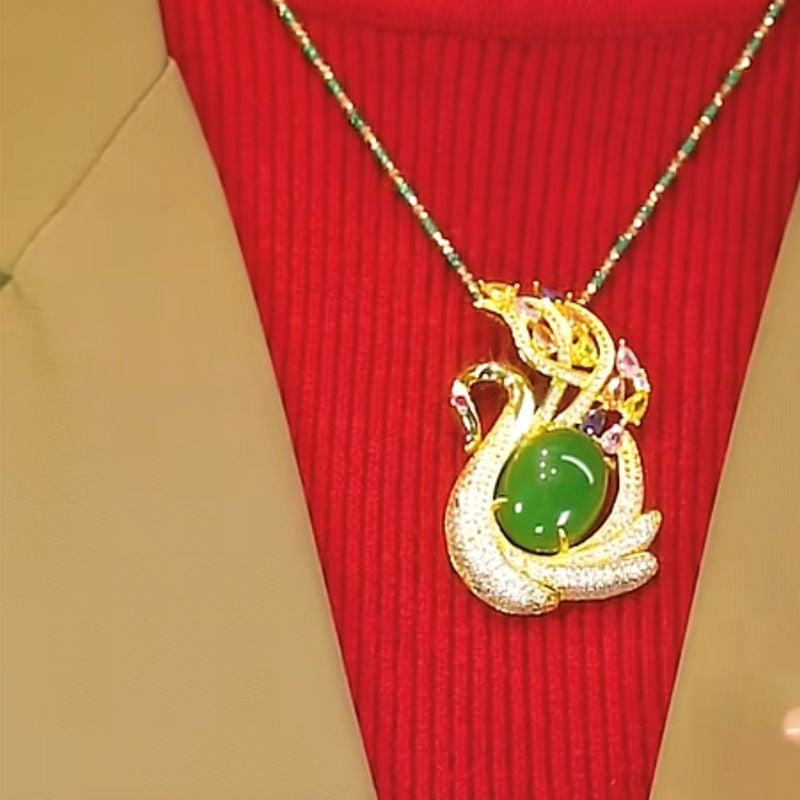 Voorverkoop - Kattenoog stenen volledige diamanten halsketting