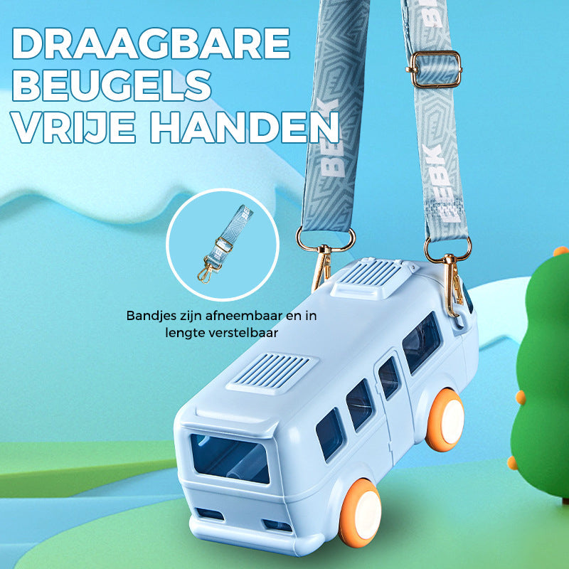 Draagbare waterbeker in busvorm