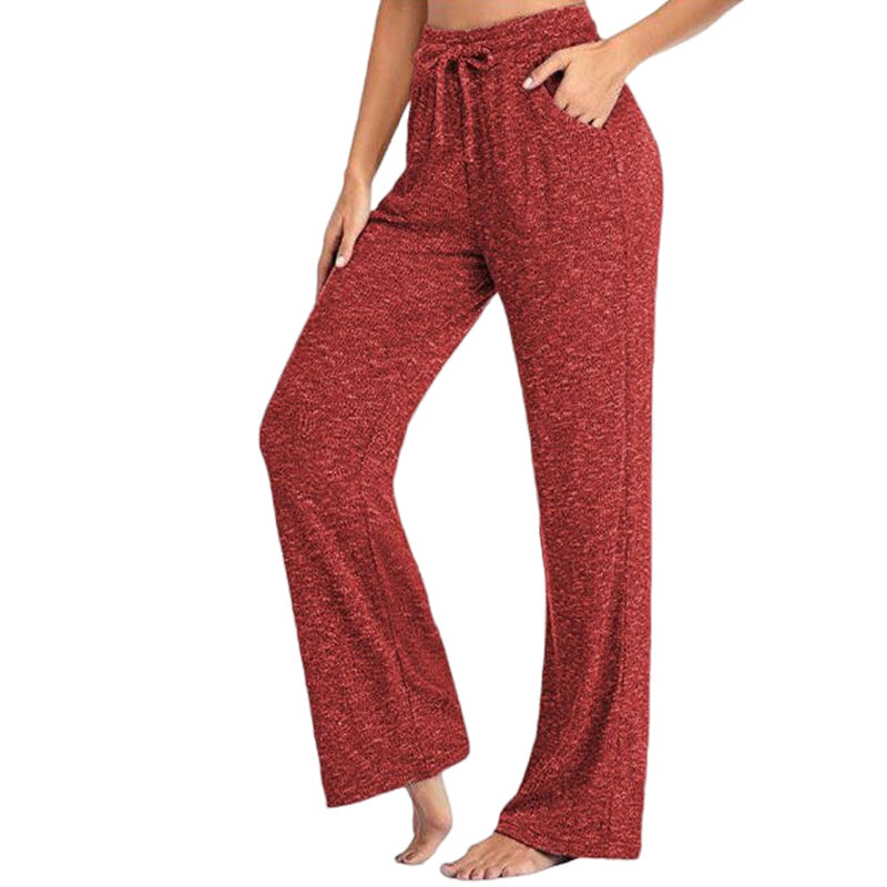 Casual broek met wijde pijpen