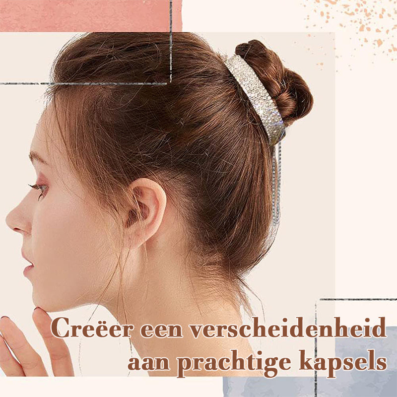Elegante Hoofdtooi Met Strass Pom Pom