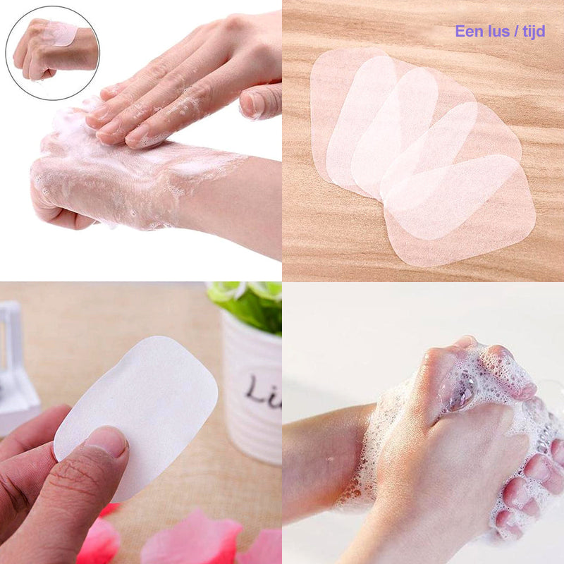 Draagbaar handwaspapier 5 dozen (100 stukken)