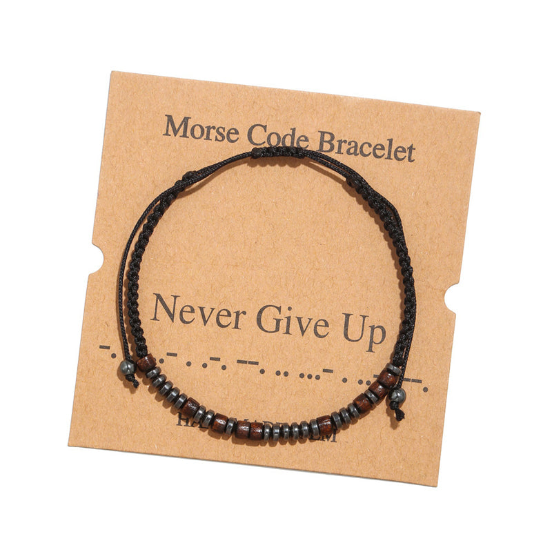 Morse code paar armband