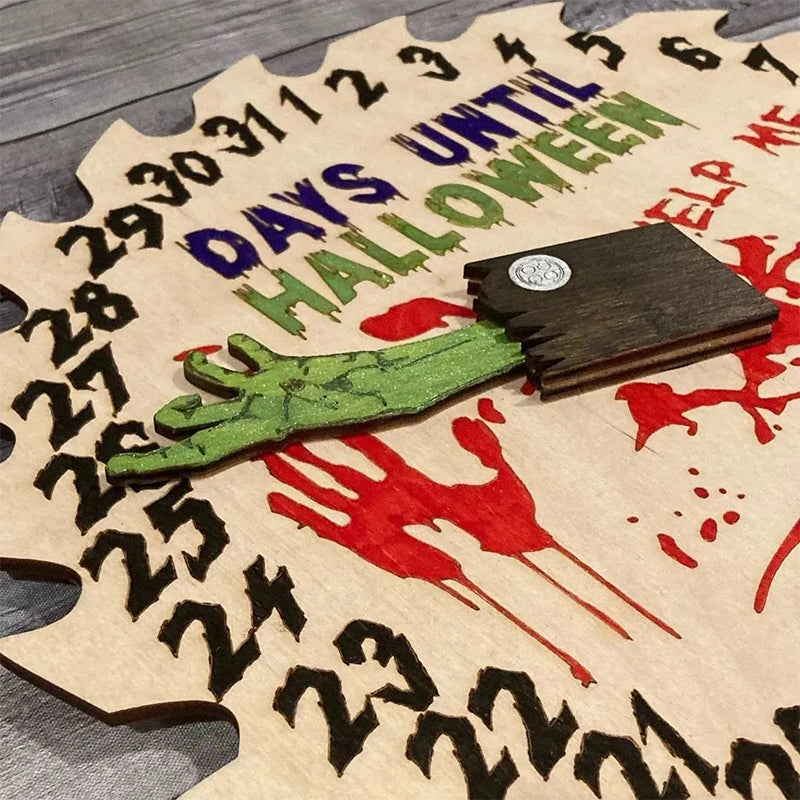 Halloween Countdown houten decoratie