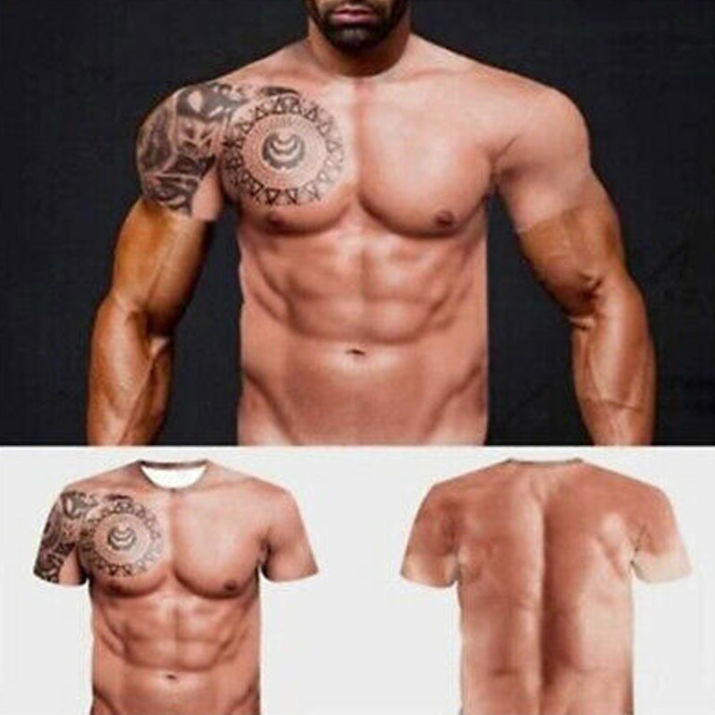 T-shirt met spiertattoo
