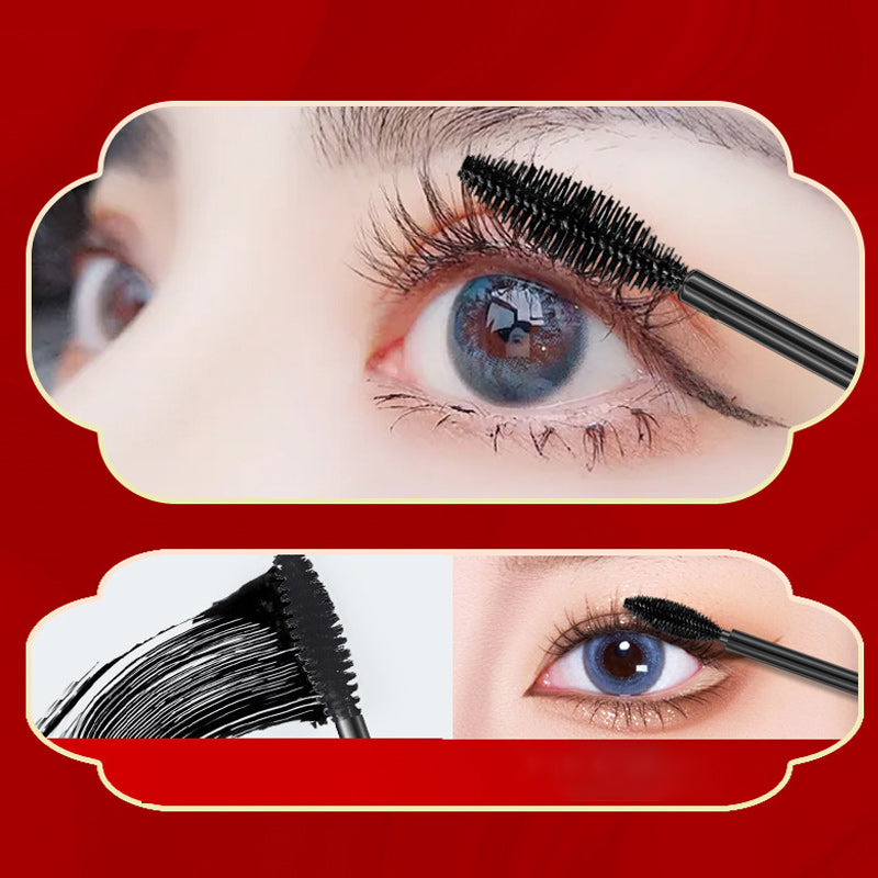 Mascara voor verlenging en volume met dubbele borstel