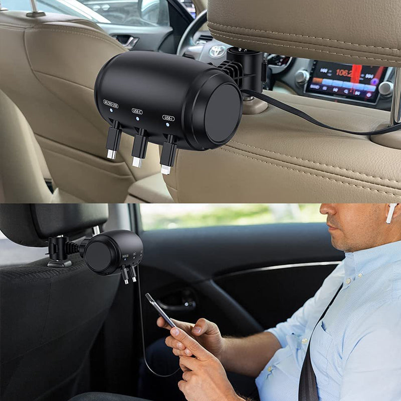 Intrekbare achterbank 3 in 1 oplader