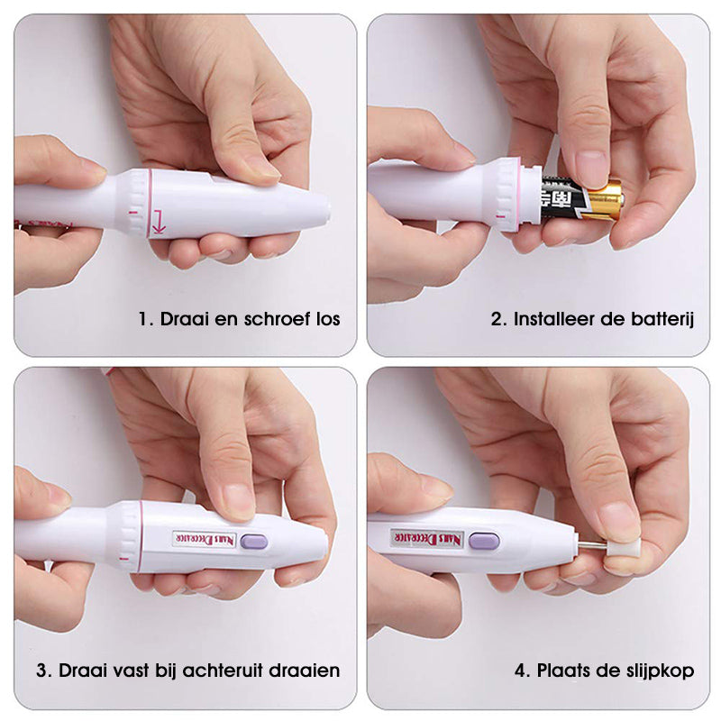 Elektrische nagelvijlset