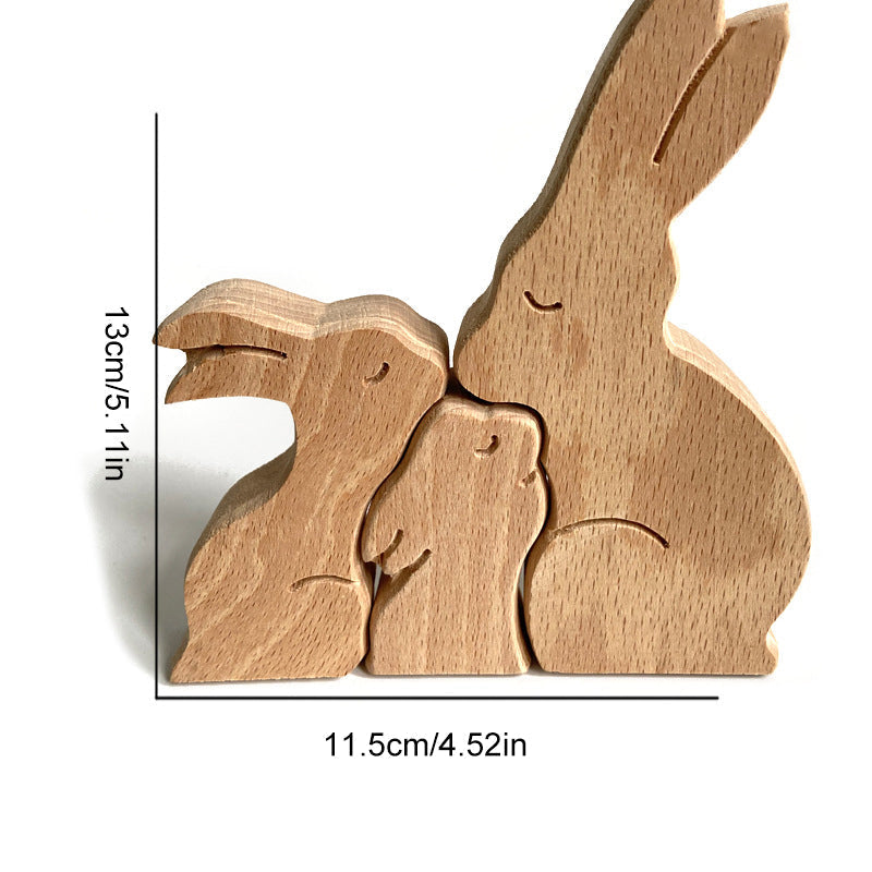 Moederdag dier houten ornament