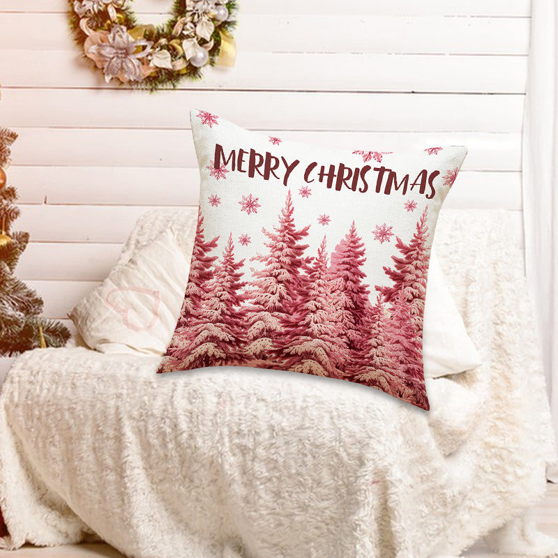 Roze kerstkussenslopen