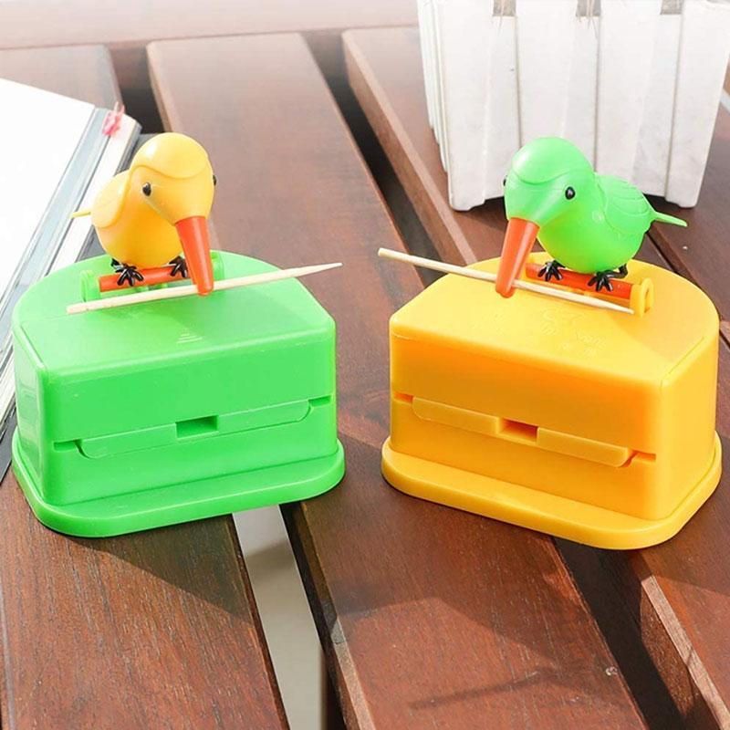Creatieve automatische tandenstokerdoos Cartoon Vogel