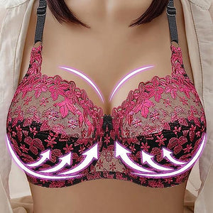 Beha met geborduurde bloemen in grote maten