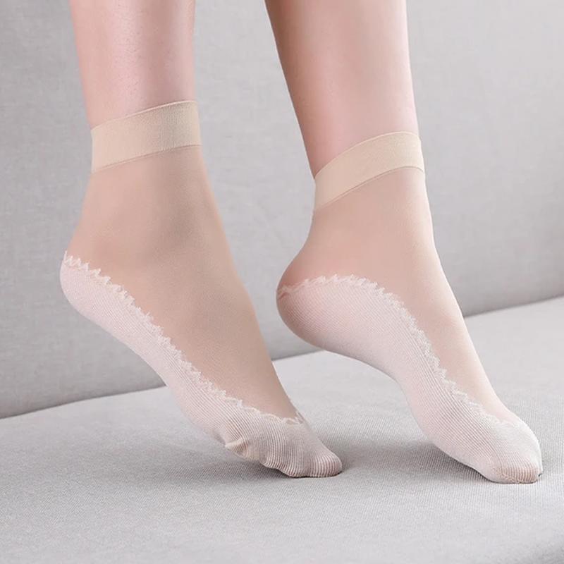 Zijdeachtige antislip katoenen sokken