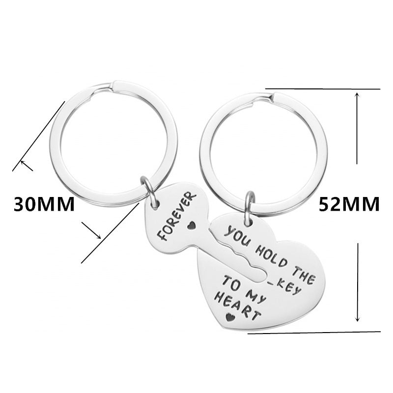 Roestvrij koppels sleutelhangers Set