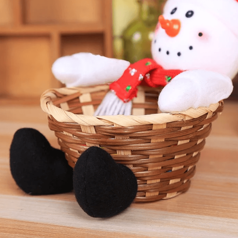 Kerst Snoep Geweven Mand