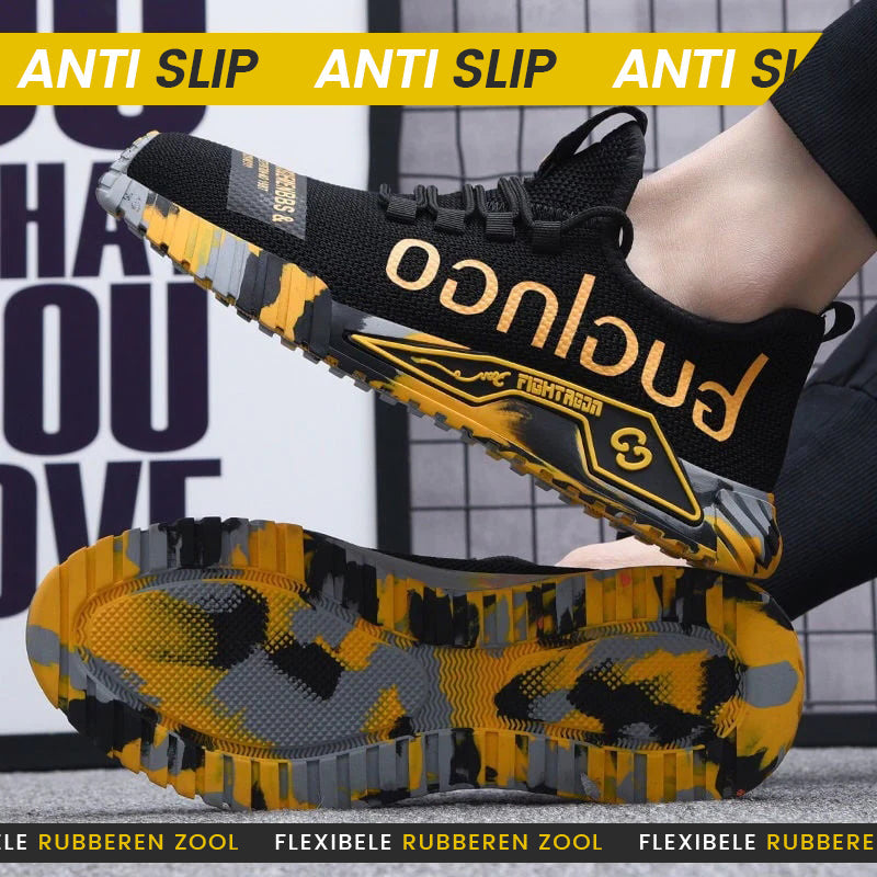 Ademende lichtgewicht sneakers met stalen neus