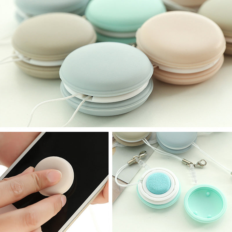 Macaron-vormig hulpmiddel voor het reinigen van telefoonschermen