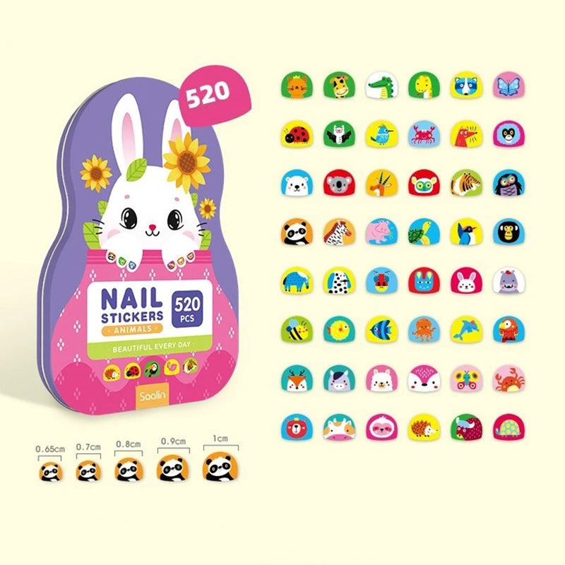 DIY Nagelstickers Set voor kinderen (520 stuks)